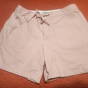 Old Navy Dusty Pink Cargo Shorts Drawstring Waist & Zipper